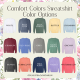 Embroidered Floral Mama Custom Crewneck Sweatshirt