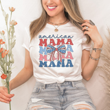 Fourth of July American Mama Bow T Shirt