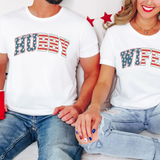 Fourth of July Stars and Stripes Hubby T Shirt