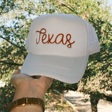 Embroidered Texas Rope Font Trucker Hat