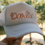 Embroidered Darlin Rope Font Trucker or Dad Hat