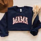 Baseball Applique Mama Embroidered Sweatshirt or T-Shirt