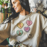 Candy Heart Message Sweatshirt