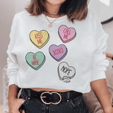 Candy Heart Message Sweatshirt