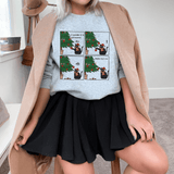 Catmas Chronicles Comical Cat and Christmas Tree Sweatshirt