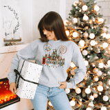 Enchanted Castle Festive Theme Park Holiday Sweatshirt