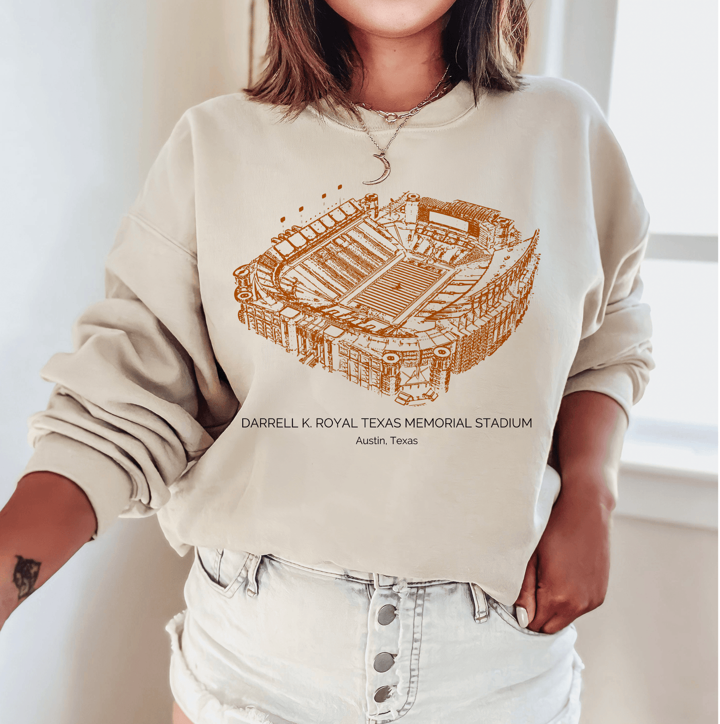 Longhorn Legacy Darrell K Royal Texas Memorial Stadium Sweatshirt