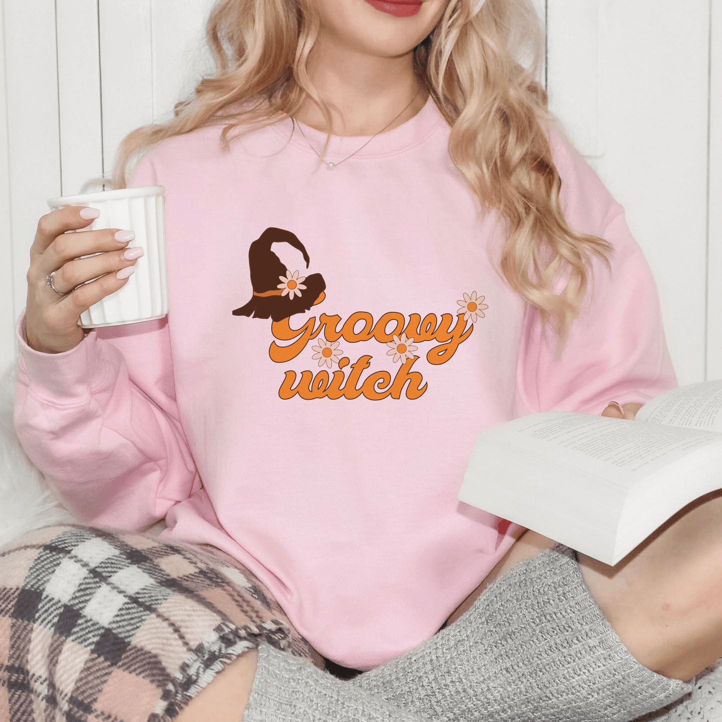 Groovy Witch Retro Floral Sweatshirt