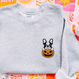 Frenchie Jack O' Lantern Pocket Sweatshirt
