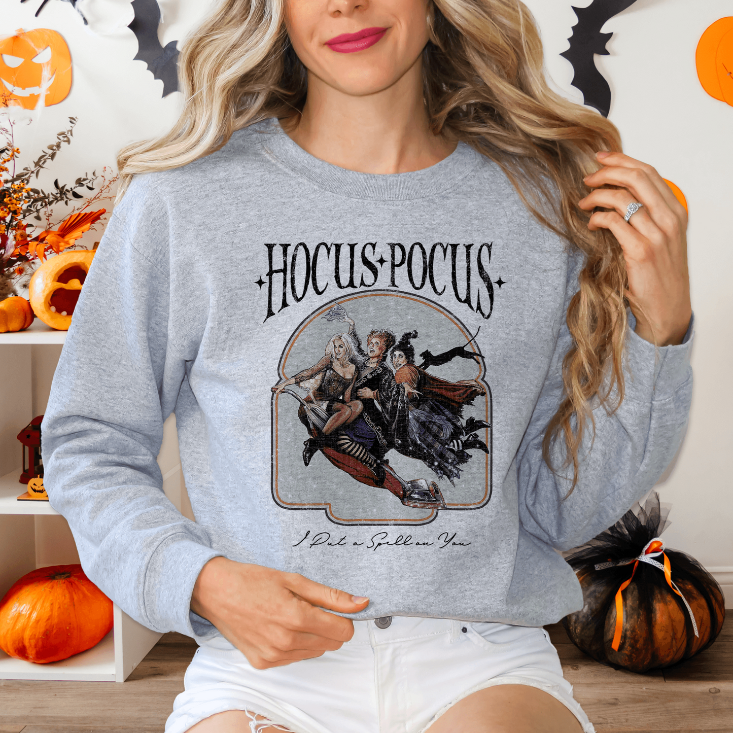 I Put a Spell On You Hocus Pocus Halloween Sweatshirt, Sanderson Sisters, All Hallow's Eve Magic Sweater, Spooky Sandersons, Magic Spell