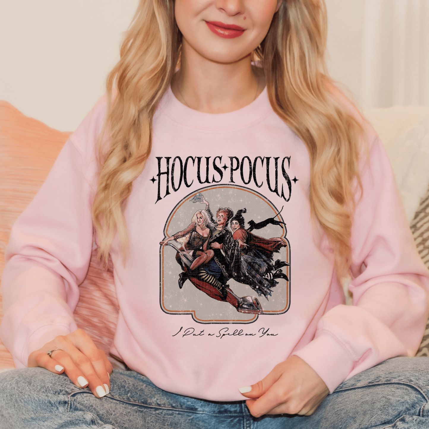 I Put a Spell On You Hocus Pocus Halloween Sweatshirt, Sanderson Sisters, All Hallow's Eve Magic Sweater, Spooky Sandersons, Magic Spell