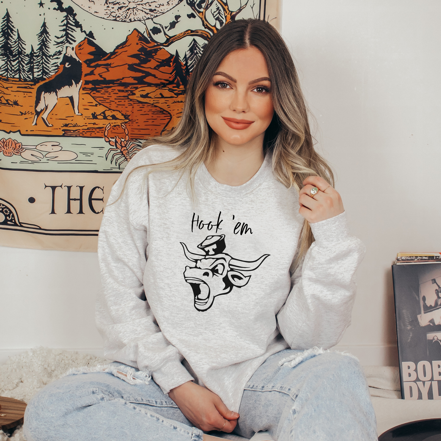 Vintage Bevo Tribute 'Hook 'em' Sweatshirt