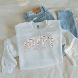 Embroidered Easter Hoppy Dog Club Sweatshirt and T Shirt