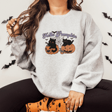 Hello Pumpkin Jack O' Lantern Kittens Halloween White Sweatshirt