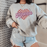 Chic 'Mama' Heart Pattern Sweatshirt
