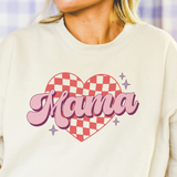 Chic 'Mama' Heart Pattern Sweatshirt