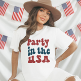 Party in the USA bubble letters T Shirt