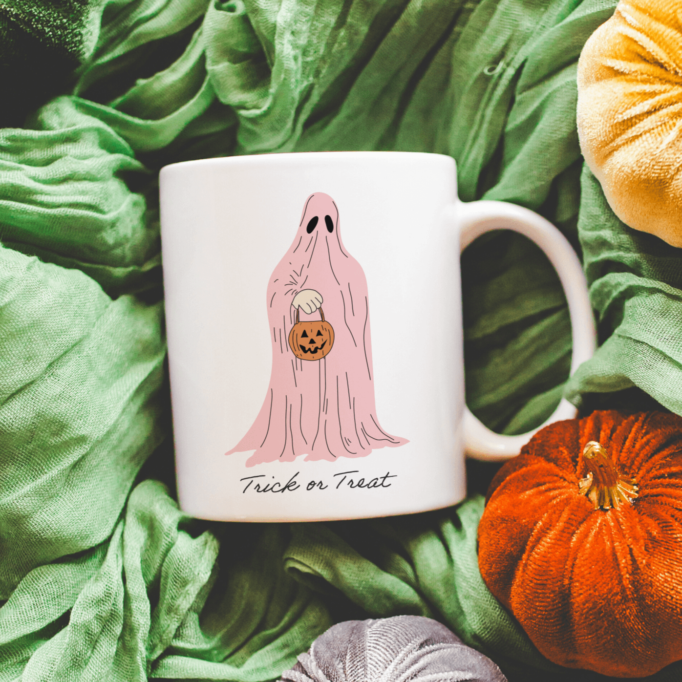 Pink Phantom Delight Trick or Treat Mug