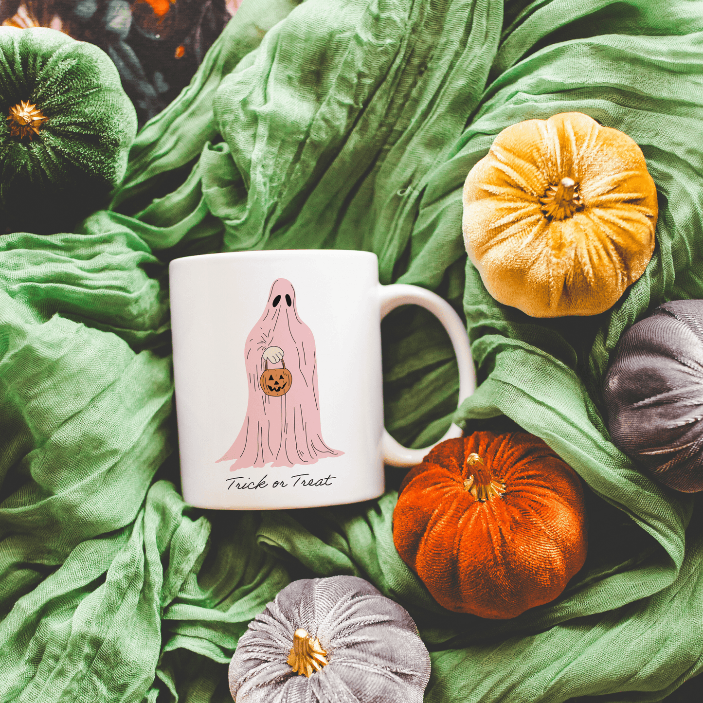 Pink Phantom Delight Trick or Treat Mug