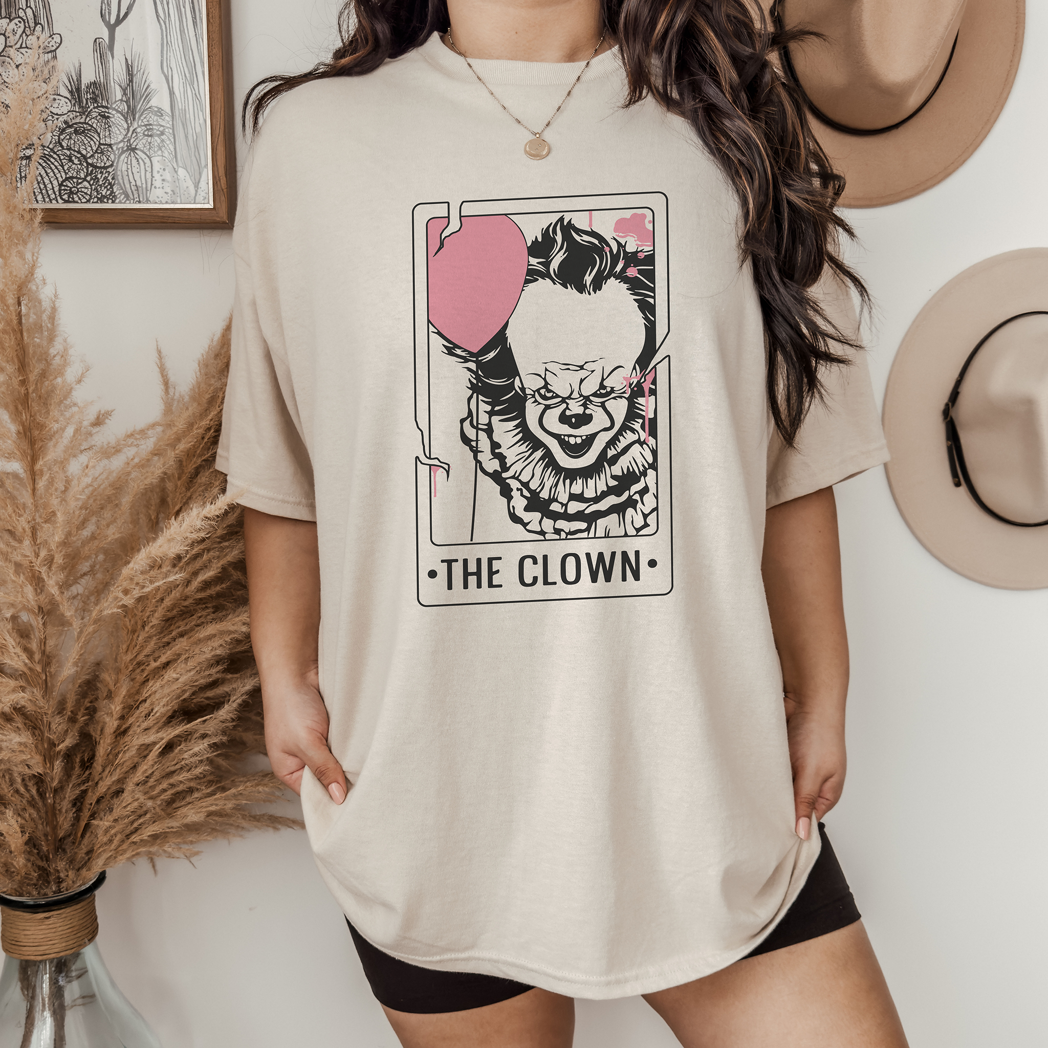 clown card sleeves Fright Night The Clown Tarot Card T Shirt – Desert Bloom Darlin