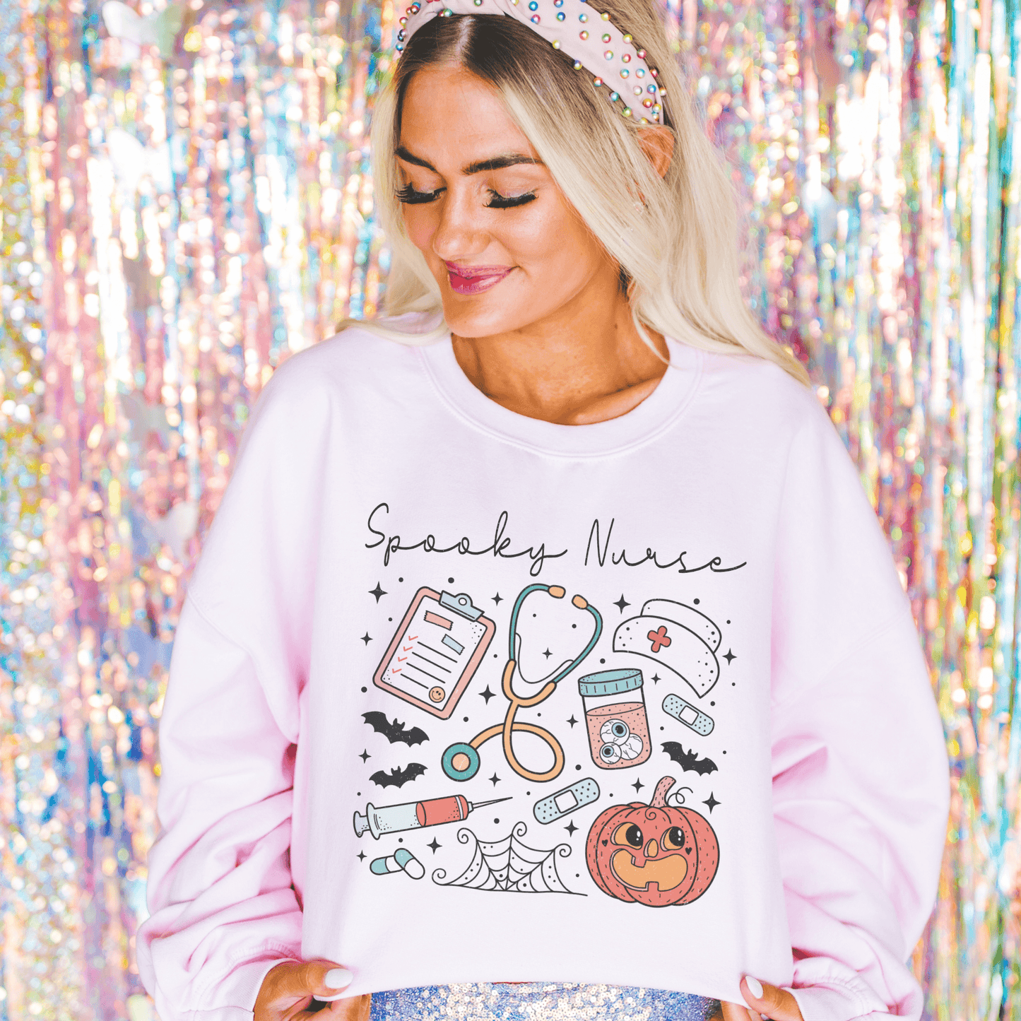 Spooky Nurse Haunted Healthcare Sweatshirt
