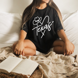 Texas Cowgirl heart and Hat T Shirt