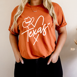 Texas Cowgirl heart and Hat T Shirt