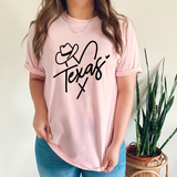 Texas Cowgirl heart and Hat T Shirt