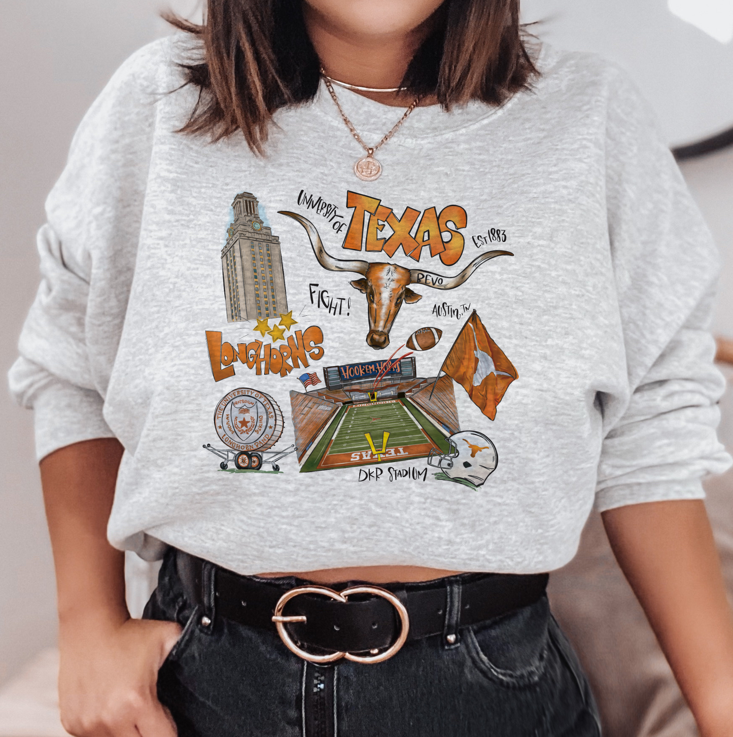 Longhorns University of Texas Illustrated Sweatshirt
