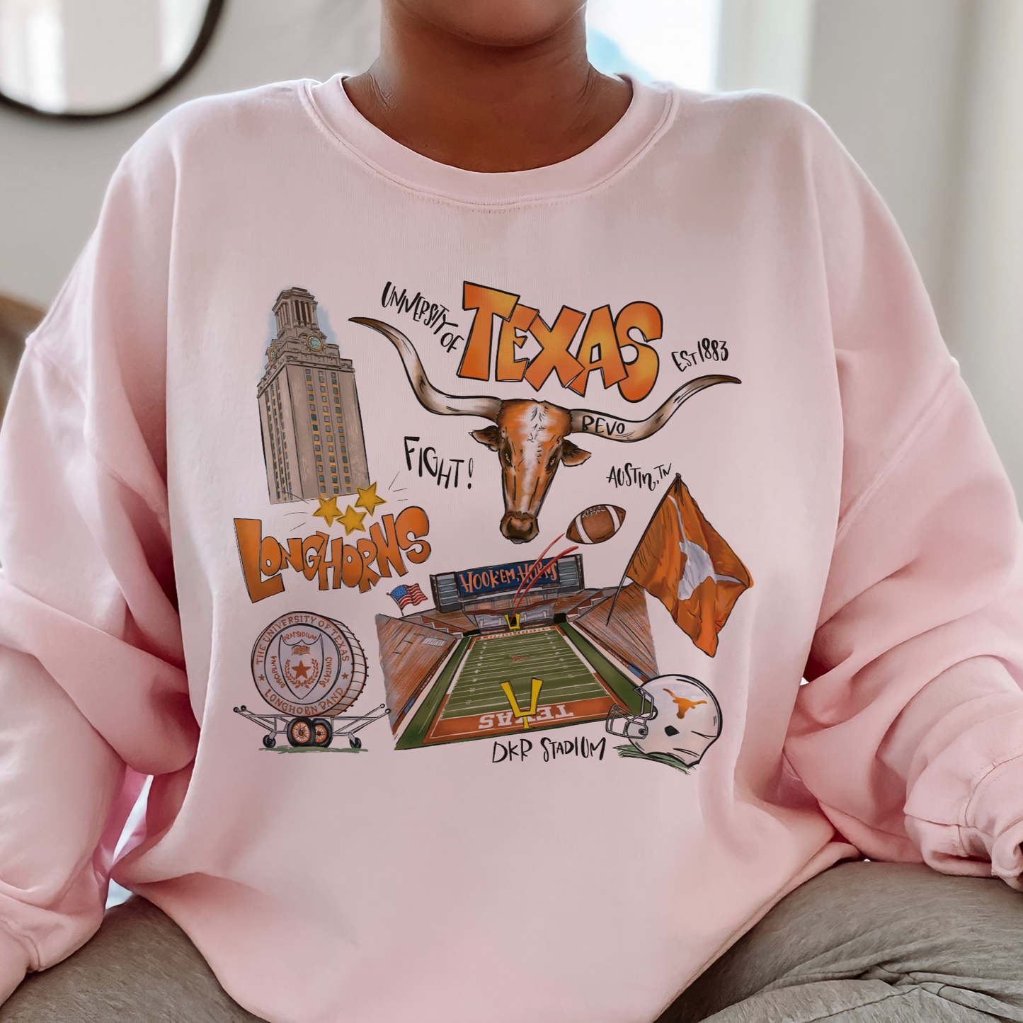 Longhorns University of Texas Illustrated Sweatshirt