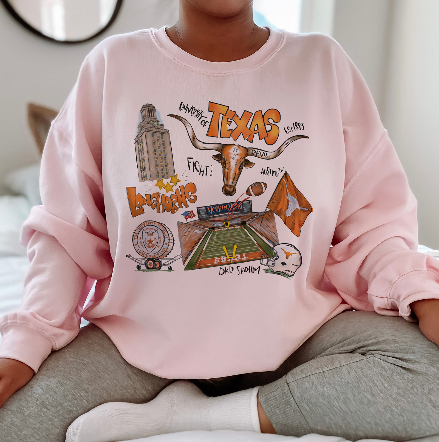 Longhorns University of Texas Illustrated Sweatshirt