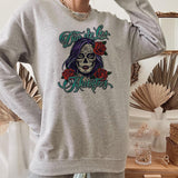 Floral Woman Skull Dia de los Muertos
