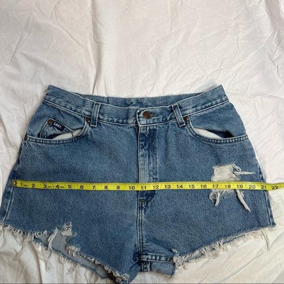 Lee distressed high waisted Cutoffs. Size 30