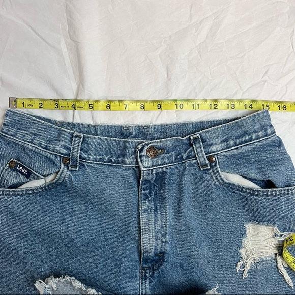Lee distressed high waisted Cutoffs. Size 30