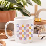 Retro checkered multi color Daisy
