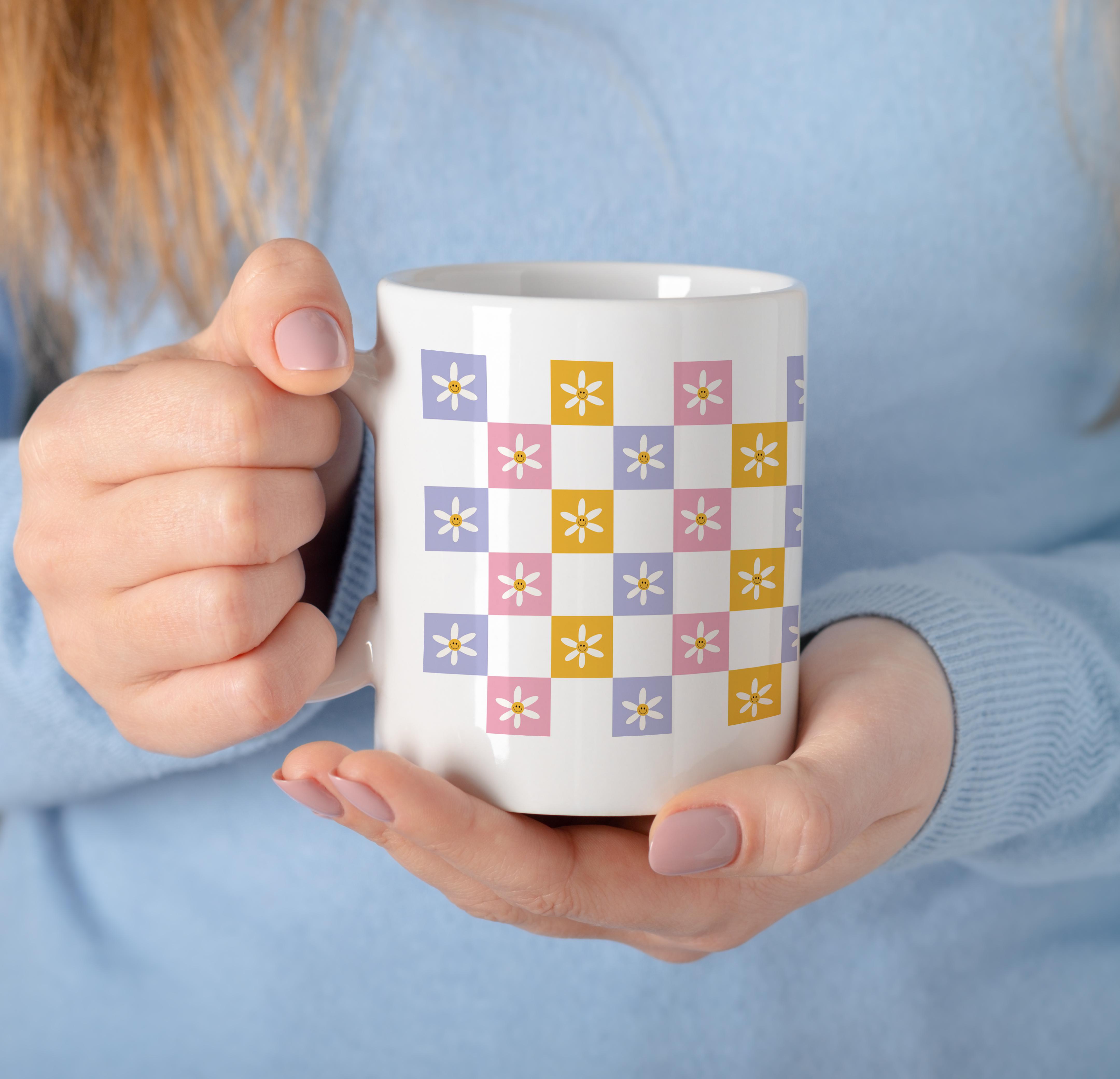 Retro checkered multi color Daisy