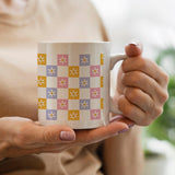 Retro checkered multi color Daisy