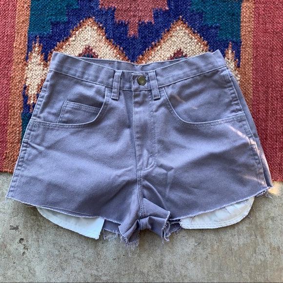 Wrangler Lilac lavender high waisted cutoffs 26