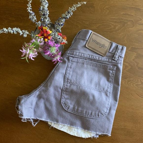 Wrangler Lilac lavender high waisted cutoffs 26