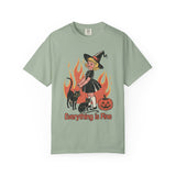 Retro Everything Is Fine Witch T-Shirt