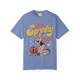 Talk Spooky To Me Halloween Pinup Girl T-Shirt