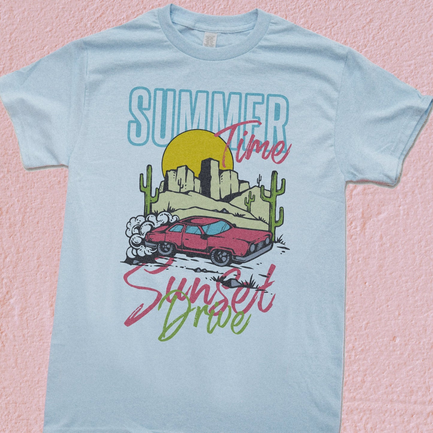 Summer Time Sunset Drive T Shirt