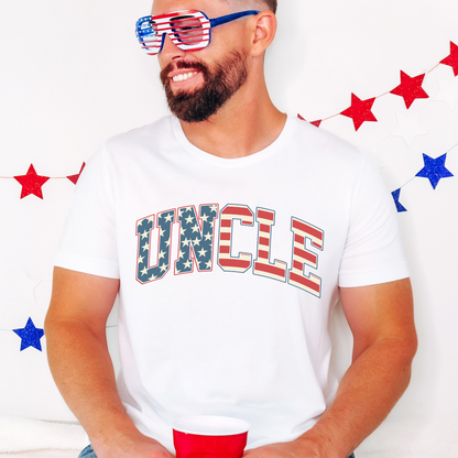 Fourth of July Stars and Stripes Uncle T Shirt