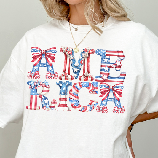 Fourth of July Whimsical America T Shirt