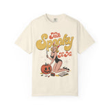 Talk Spooky To Me Halloween Pinup Girl T-Shirt