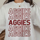 Maroon Aggies Outline Sweatshirt