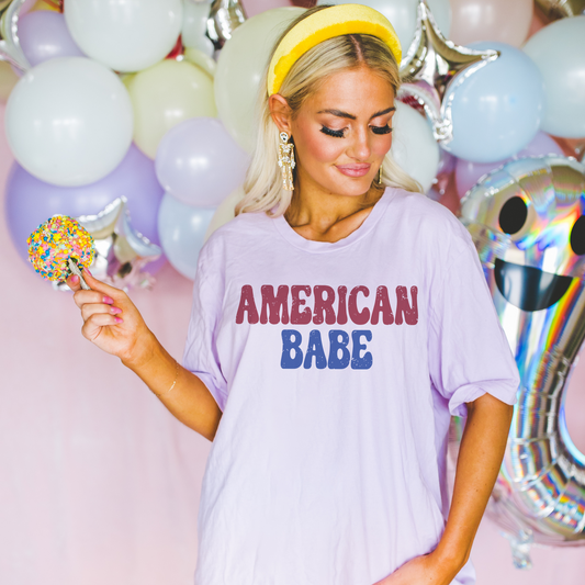 Distressed American Babe T Shirt