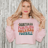 Autumn Vibes Bonfires and Football Sweatshirt
