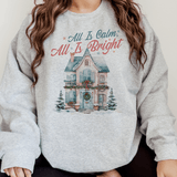 Christmas Charm Victorian Home Holiday Sweatshirt