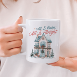 Christmas Charm Victorian Home Holiday 12 oz Ceramic Mug